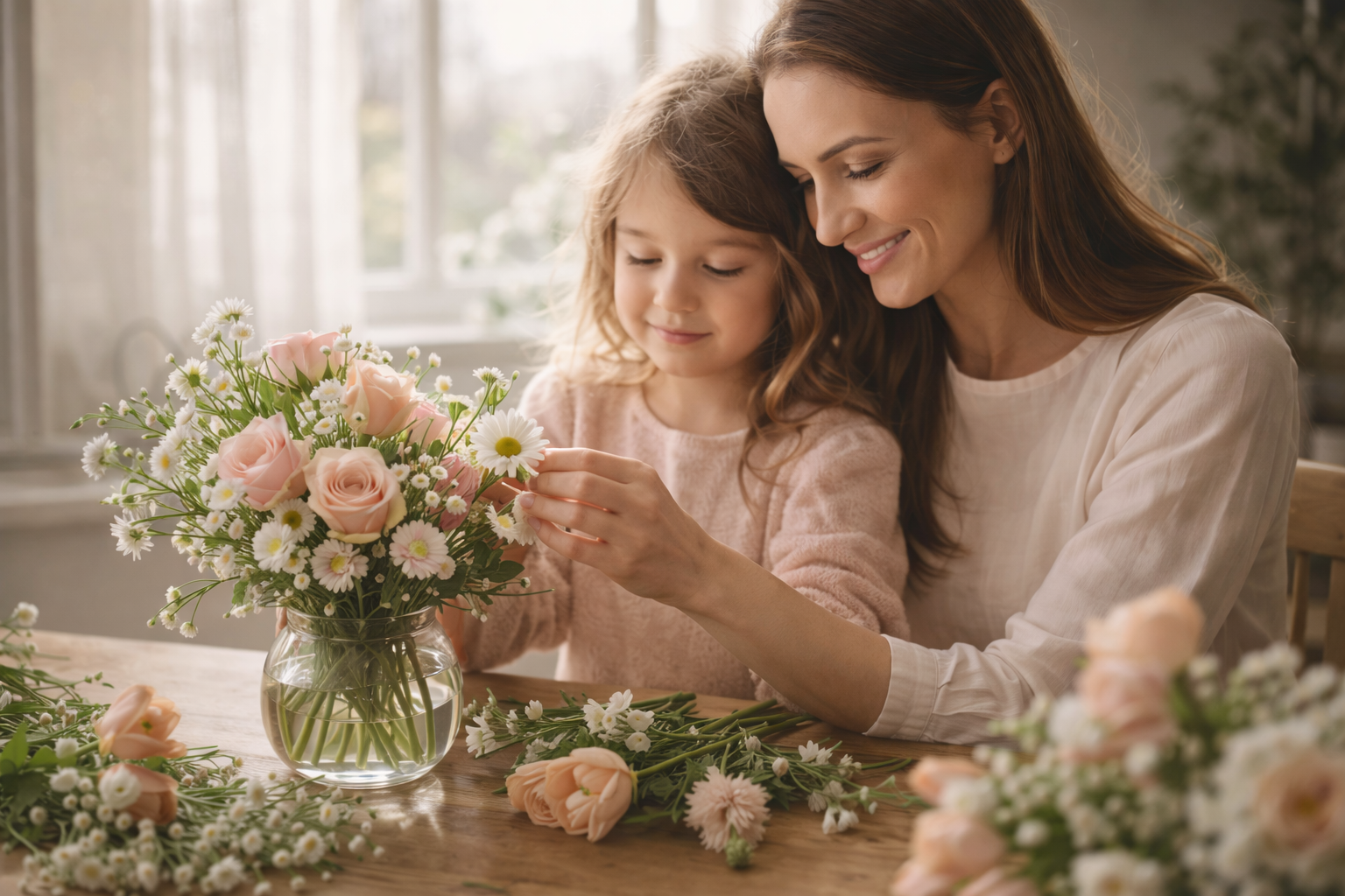 Mother and daughter at Simpler Thymes Mother's Day Workshop